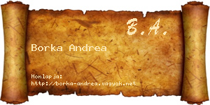 Borka Andrea névjegykártya
